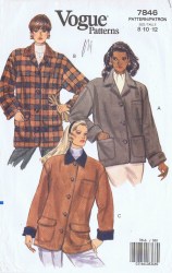 7846 EZ VOGUE LONG HANKI HEM OR NOT DRESS PATTERN 8-12,14-18
